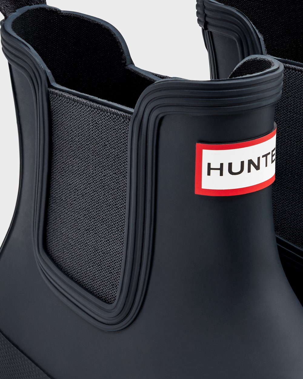 Women Hunter Original Flat Heel Calendar Sole | Chelsea Boots Navy/White | NZ-62409-ETUQ